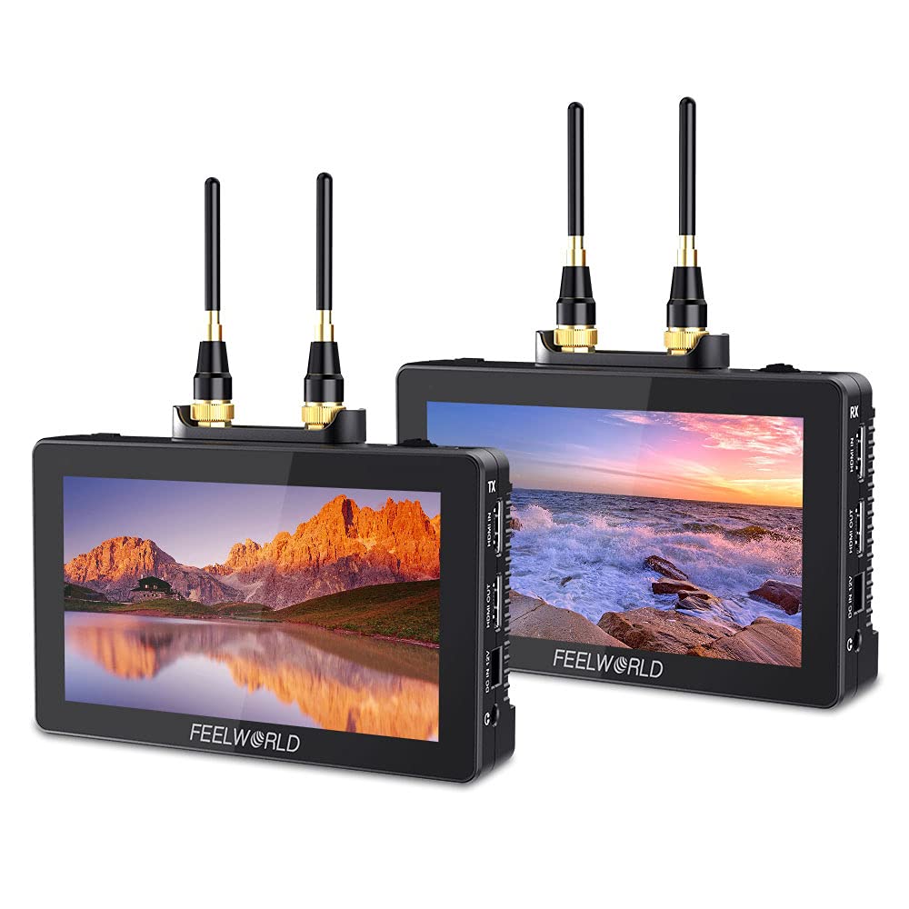 Amazon | FEELWORLD FT6+FR6 5.5インチワイヤレスビデオ送信DSLRカメラ