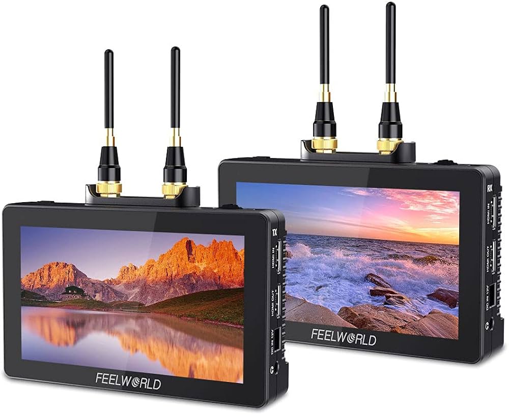 Amazon | FEELWORLD FT6+FR6 5.5インチワイヤレスビデオ送信DSLRカメラ