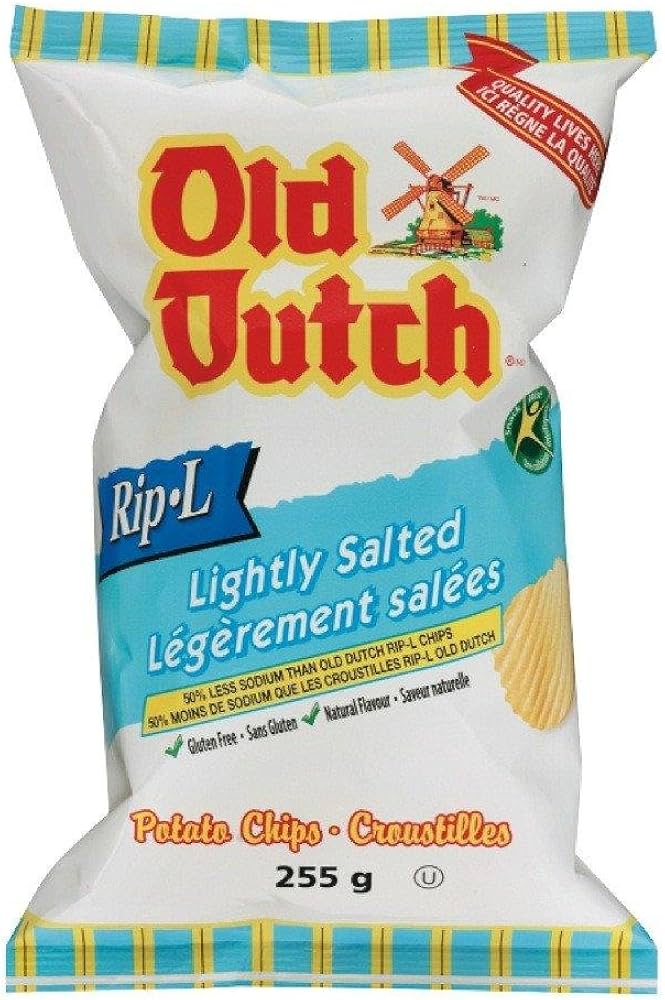 Amazon.com: Old Dutch Rip L Potato Chips Lightly Salted 255g