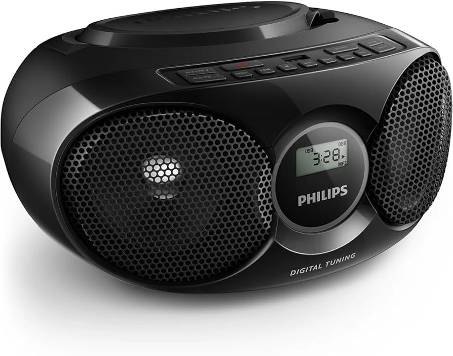 Amazon.com: Philips Portable CD Player Boombox, Stereo Dynamic