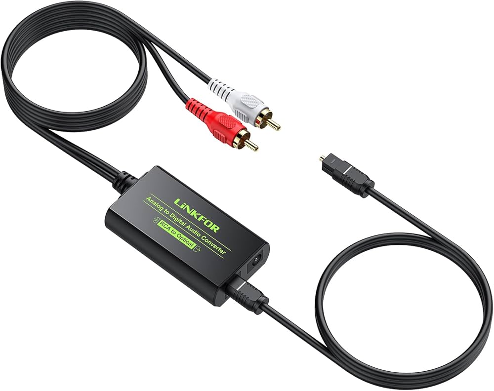 Amazon.co.jp: LiNKFOR アナログ to デジタル 音声変換器 RCA to 光