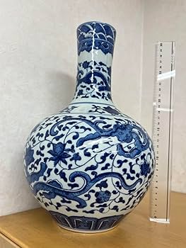 Amazon.co.jp: 中国 清朝の 大清乾隆年製銘 中国美術 唐物 骨董 龍文瓶