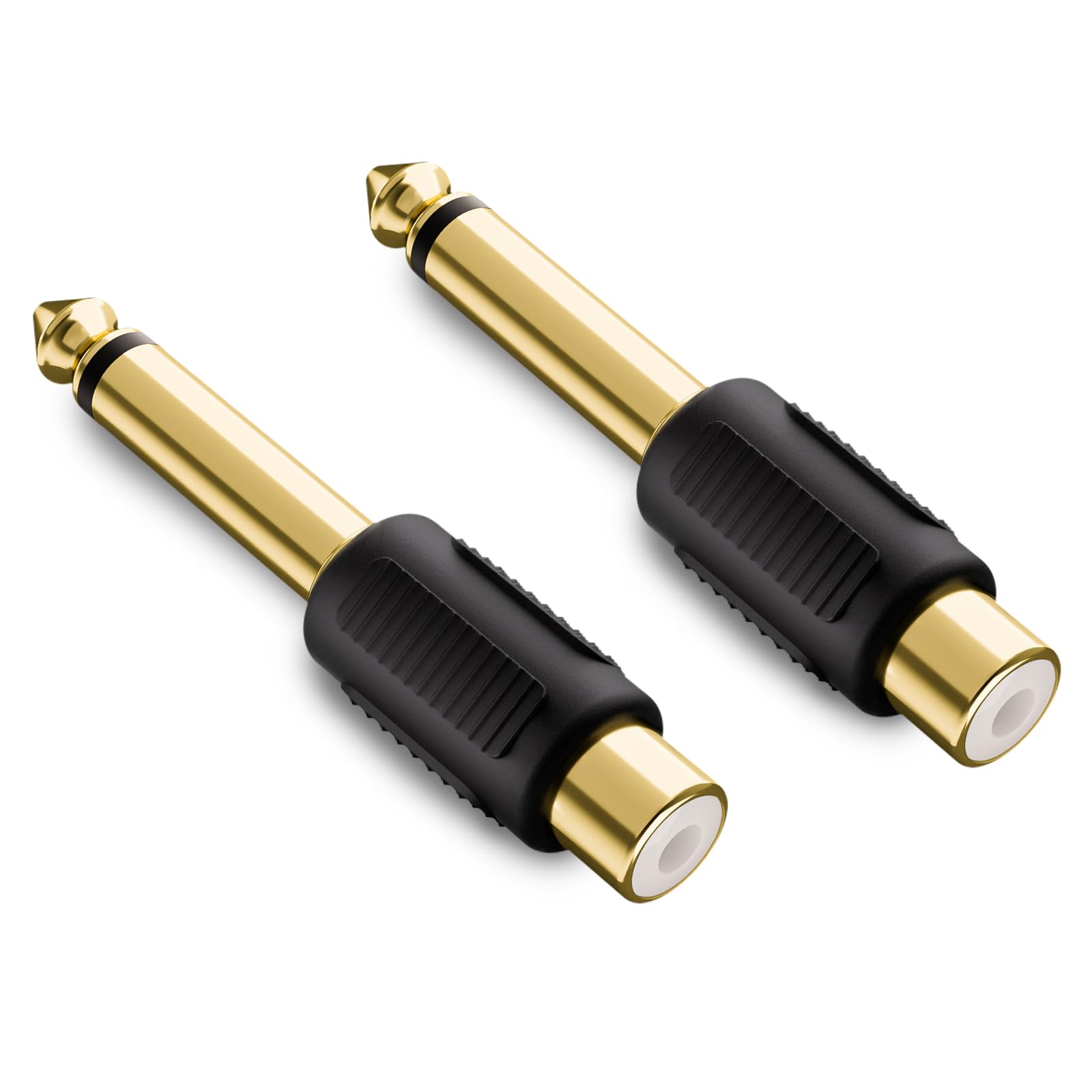 Amazon | VCE 6.35mmオス to RCAメス変換アダプター 6.35mmモノラル