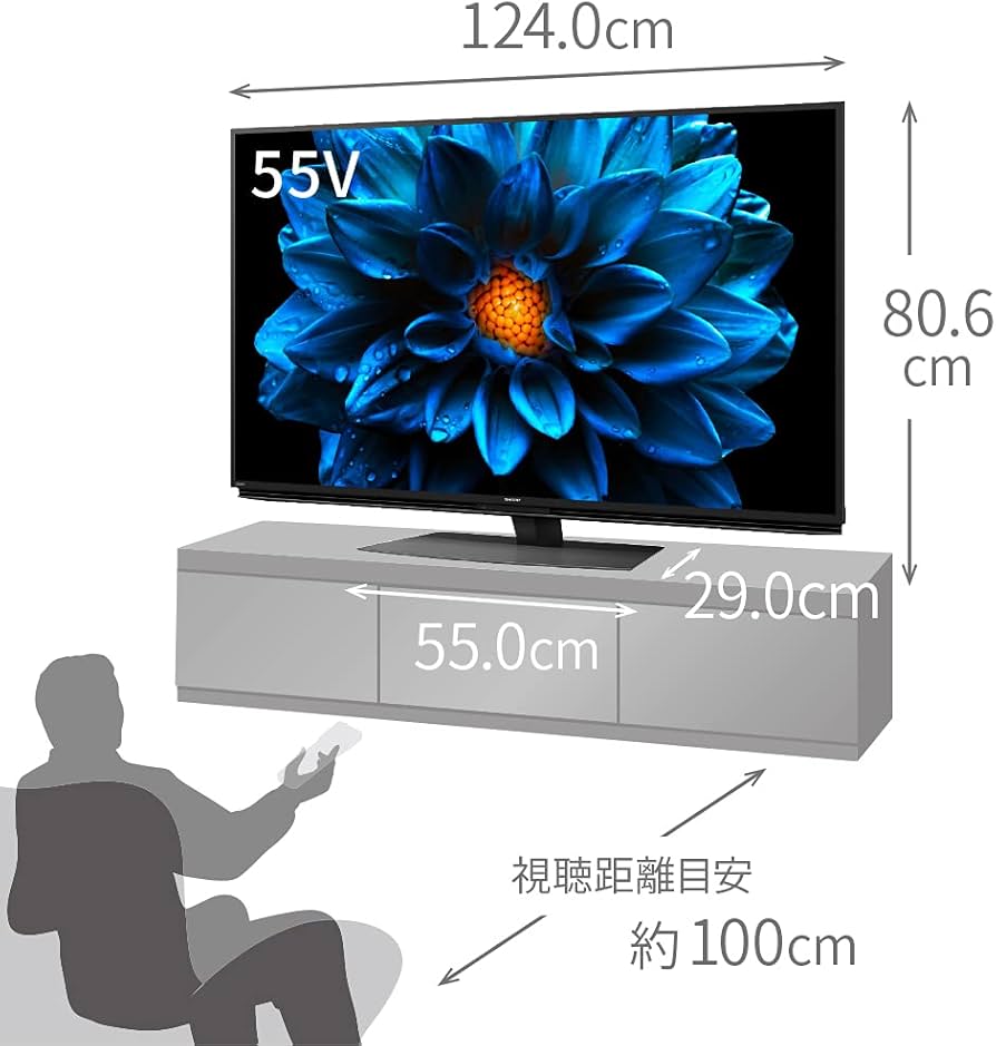 Amazon | シャープ 55V型 4K 液晶 テレビ AQUOS 4T-C55DN1 N-Black