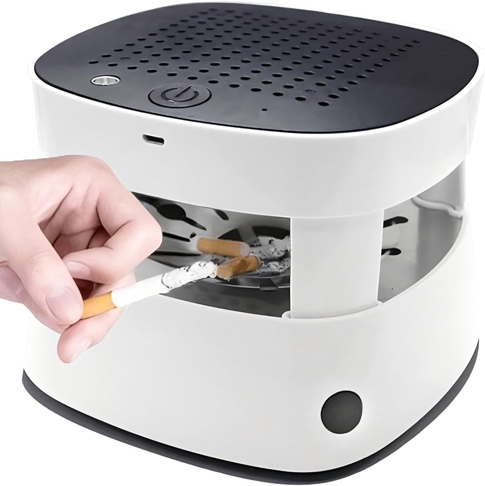 Amazon.co.jp: タバコ煙吸引機 灰皿 空気清浄機 脱臭機 電子ライター