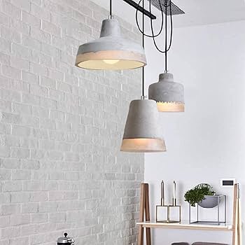Amazon.co.jp: 灰色の仕上げのコンクリートドームペンダントライト