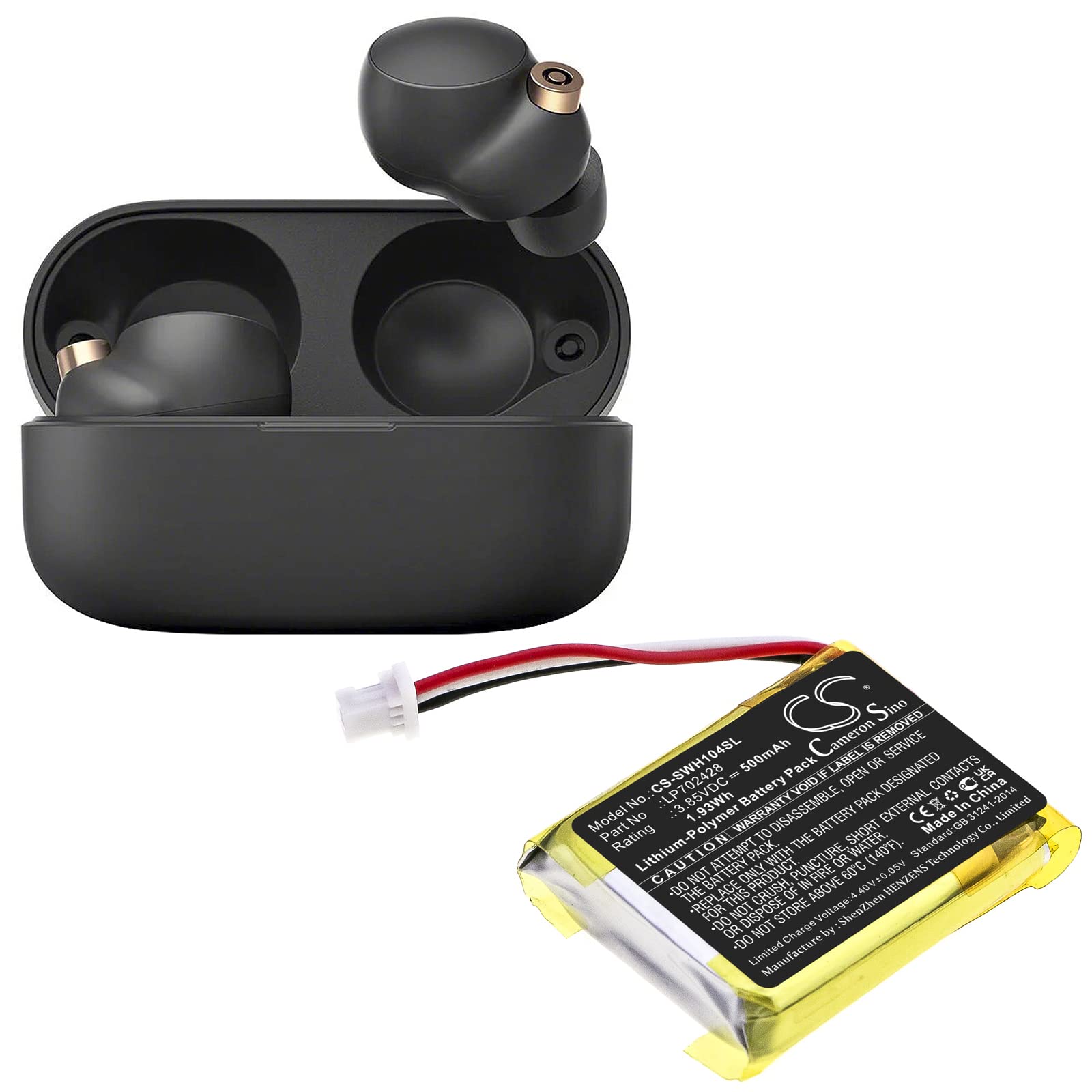 Amazon | Sony WF-1000XM4 充電ケース用CS交換用バッテリー | Cameron