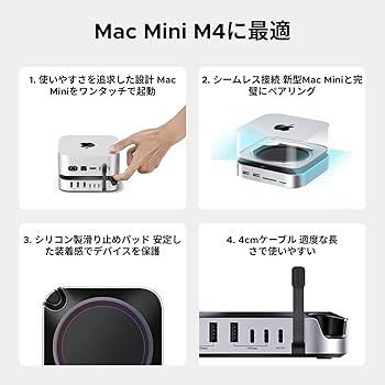 Amazon | UGREEN Mac mini M4用 ドッキングステーション＆スタンド