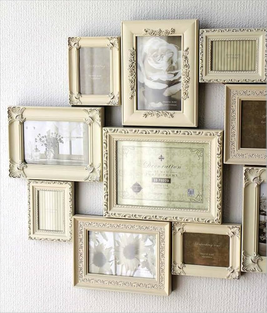 Amazon.co.jp: フォトフレーム 壁掛け 多面 おしゃれ アンティーク