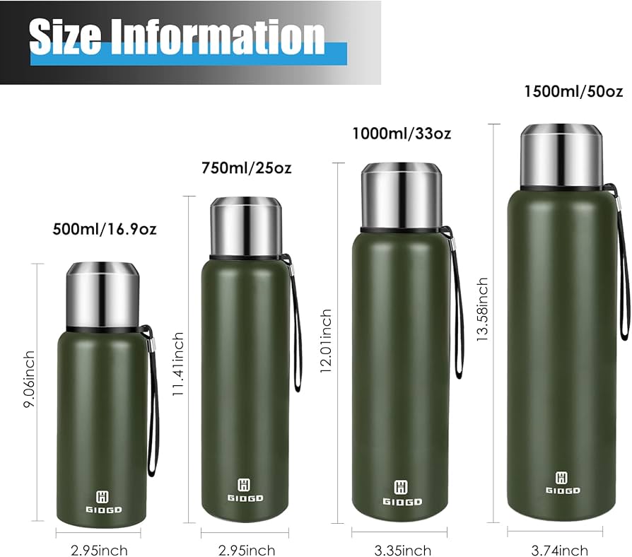 Amazon.com: Insulated vacuum Thermo Bottle 500ml/16.9oz with cup
