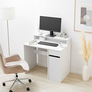 Amazon | LOWYA ロウヤ デスク 机 パソコンデスク 幅90cm コンパクト