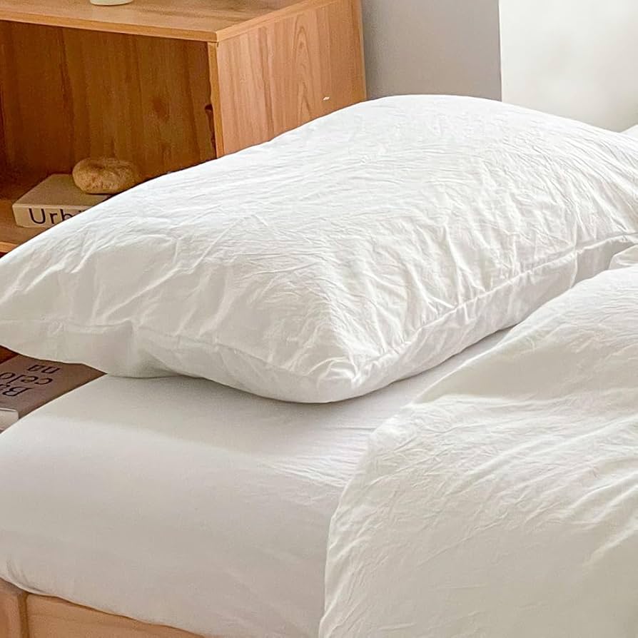 100% オーガニックコットン枕カバー2枚セット 43 x 63 cm 白 【公式通販】