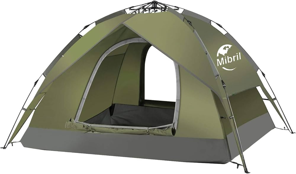 Amazon.co.jp: Mibril テント ワンタッチテント 3-4人用 10秒設営 UV