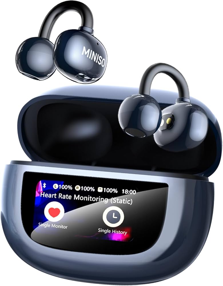 Amazon.com: MINISO MS212 Clip-On Ear Headphones with Heart Rate