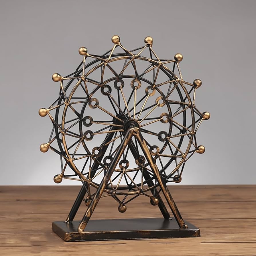 Amazon.co.jp: 観覧車 回転 レトロ 金属 置物 雑貨 オブジェ 飾り物