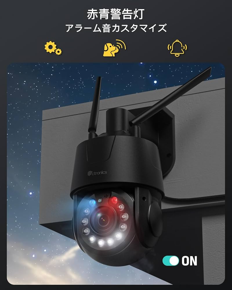 Amazon.co.jp: Ctronics 4K 防犯カメラ 30倍光学ズーム 150m赤外＆50m