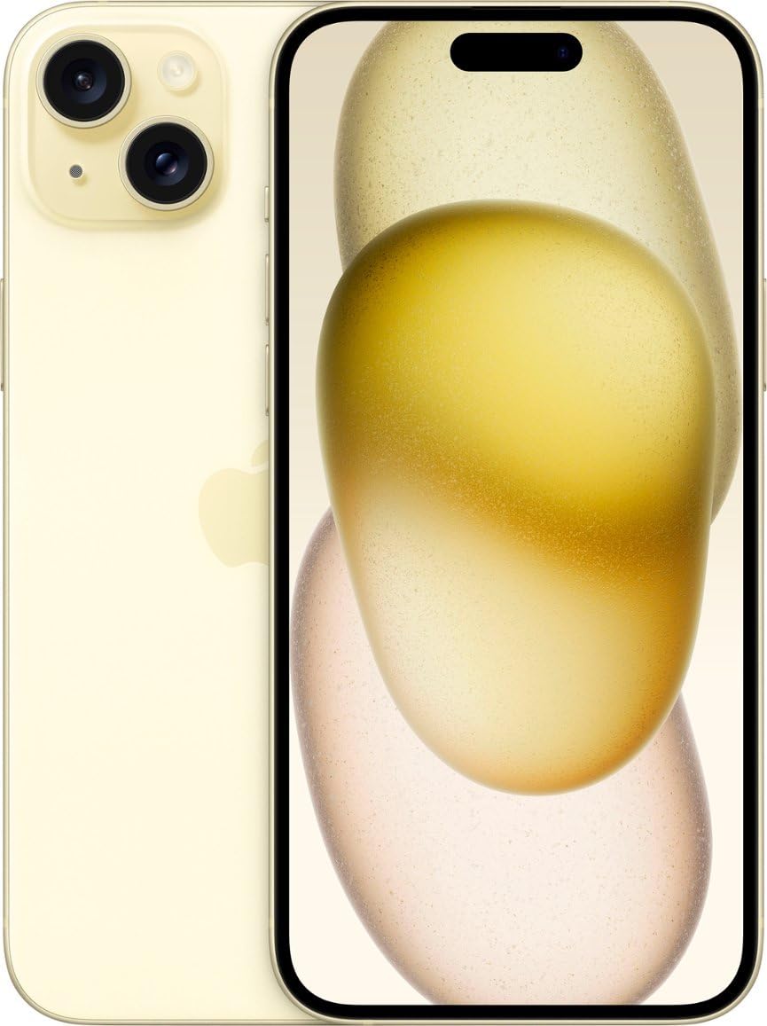 Amazon.com: Apple iPhone 15 Plus,128GB,黃色- 解鎖(翻新) : 手機和配件