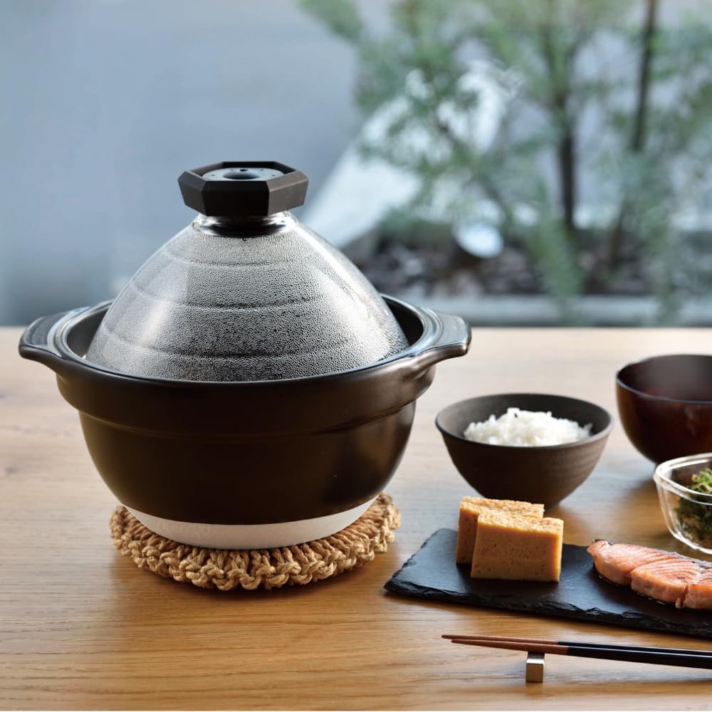 Amazon.co.jp: HARIO(ハリオ) フタがガラスのご飯釜 2~3合 中身が