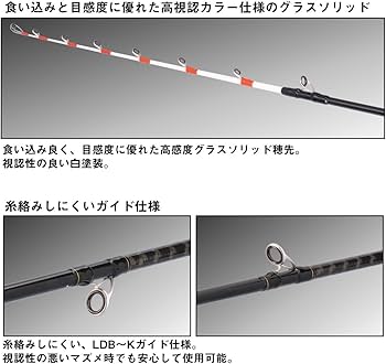 Amazon | ダイワ(DAIWA) 船竿 ビシアジX MH-150・J | ダイワ(DAIWA) | 船竿