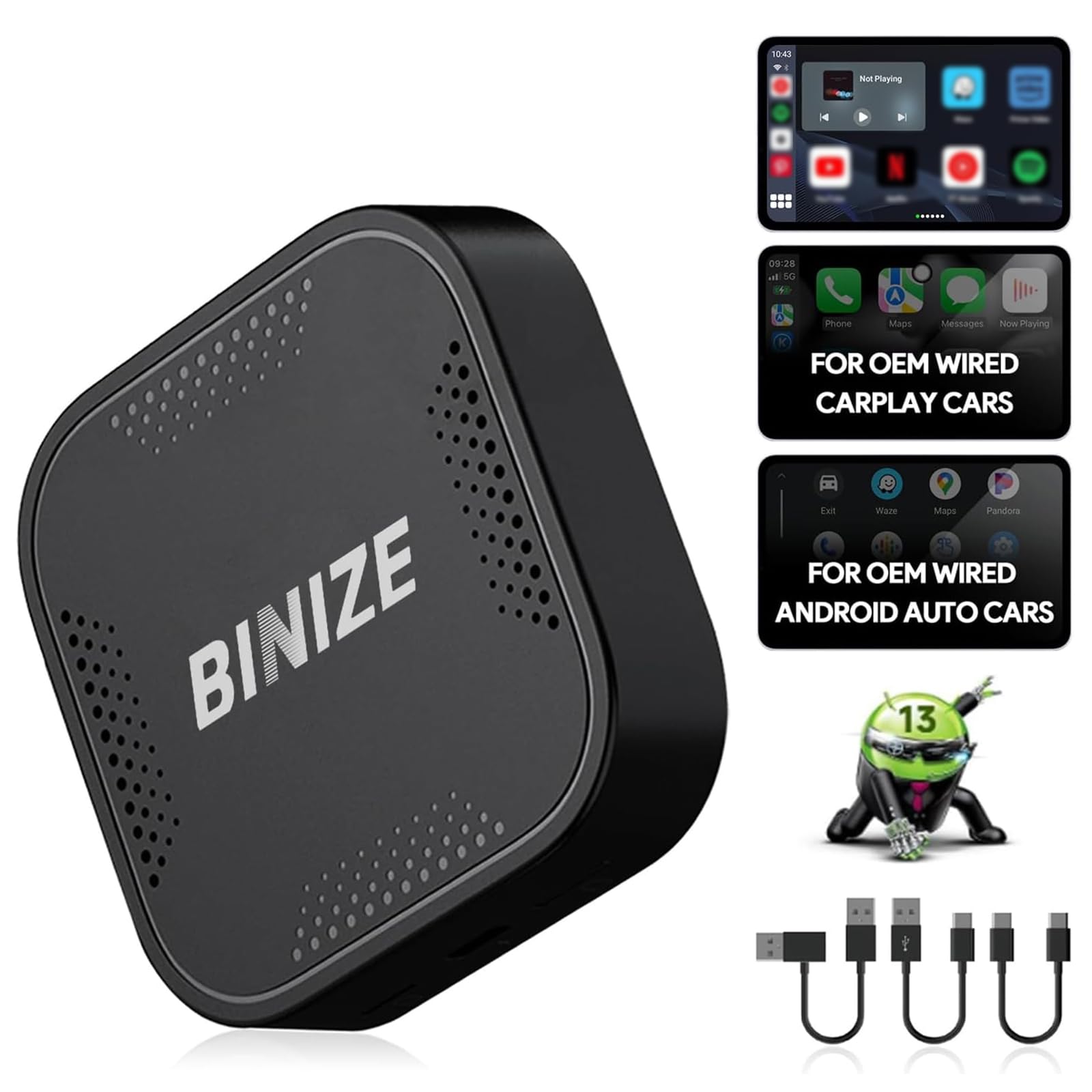 Amazon.com: Binize CarPlay AI Box Wireless - Android Auto Built-in