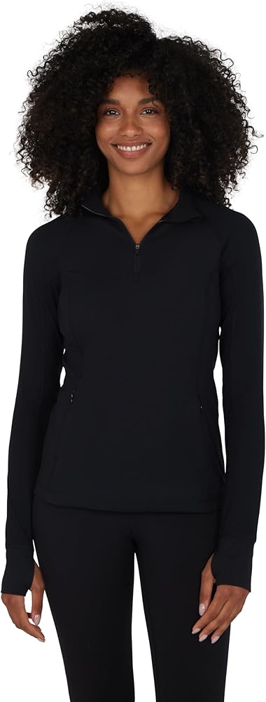 Yogalicious Half Zip Lightweight Workout Long Sleeve Athletic