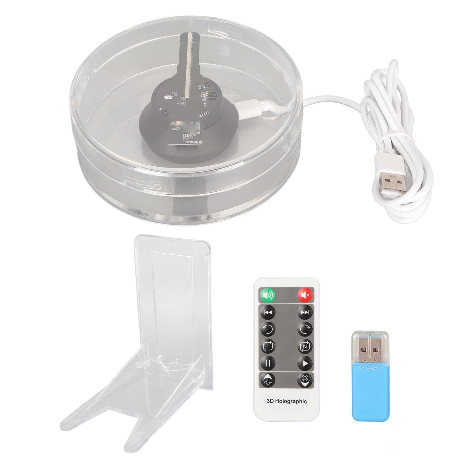 Amazon.co.jp: ポータブル 3D ホログラム ファン、16G WiFi 3D