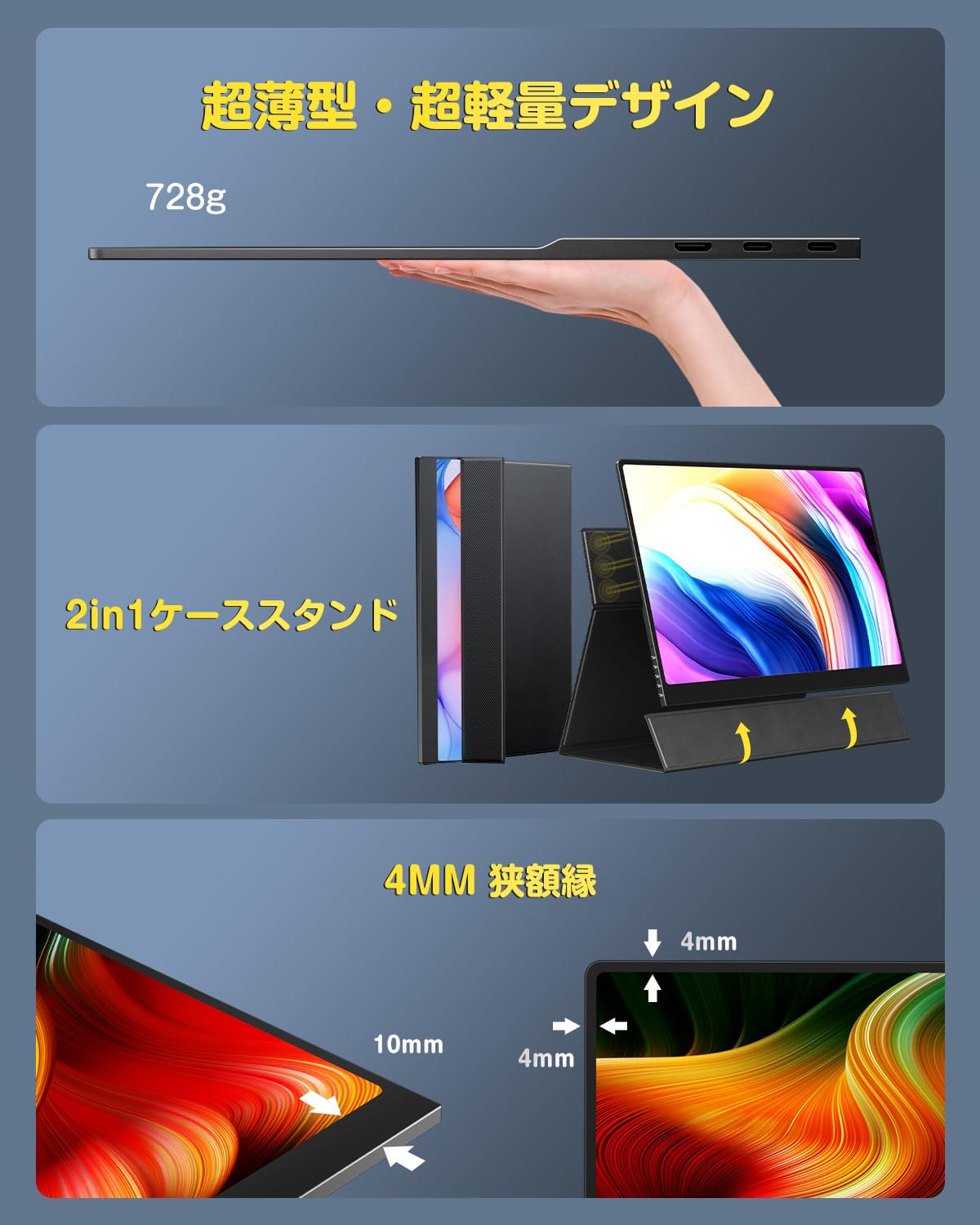 Amazon.co.jp: EVICIV モバイルモニター 16インチ 3K 有機EL OLED