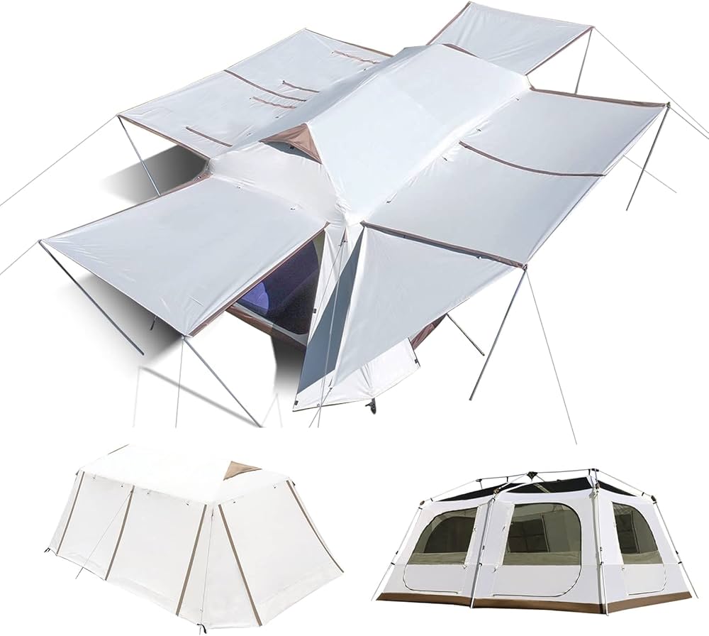 Amazon | Kanggogo ワンタッチ テント ロッジテント 4-8人用 大型