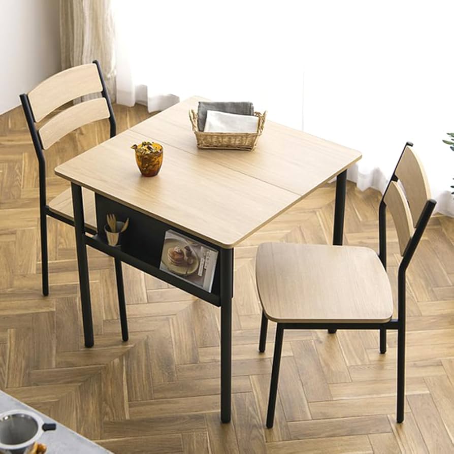 Amazon｜アイリスプラザ スチールウッドダイニングセット 2人用 3点