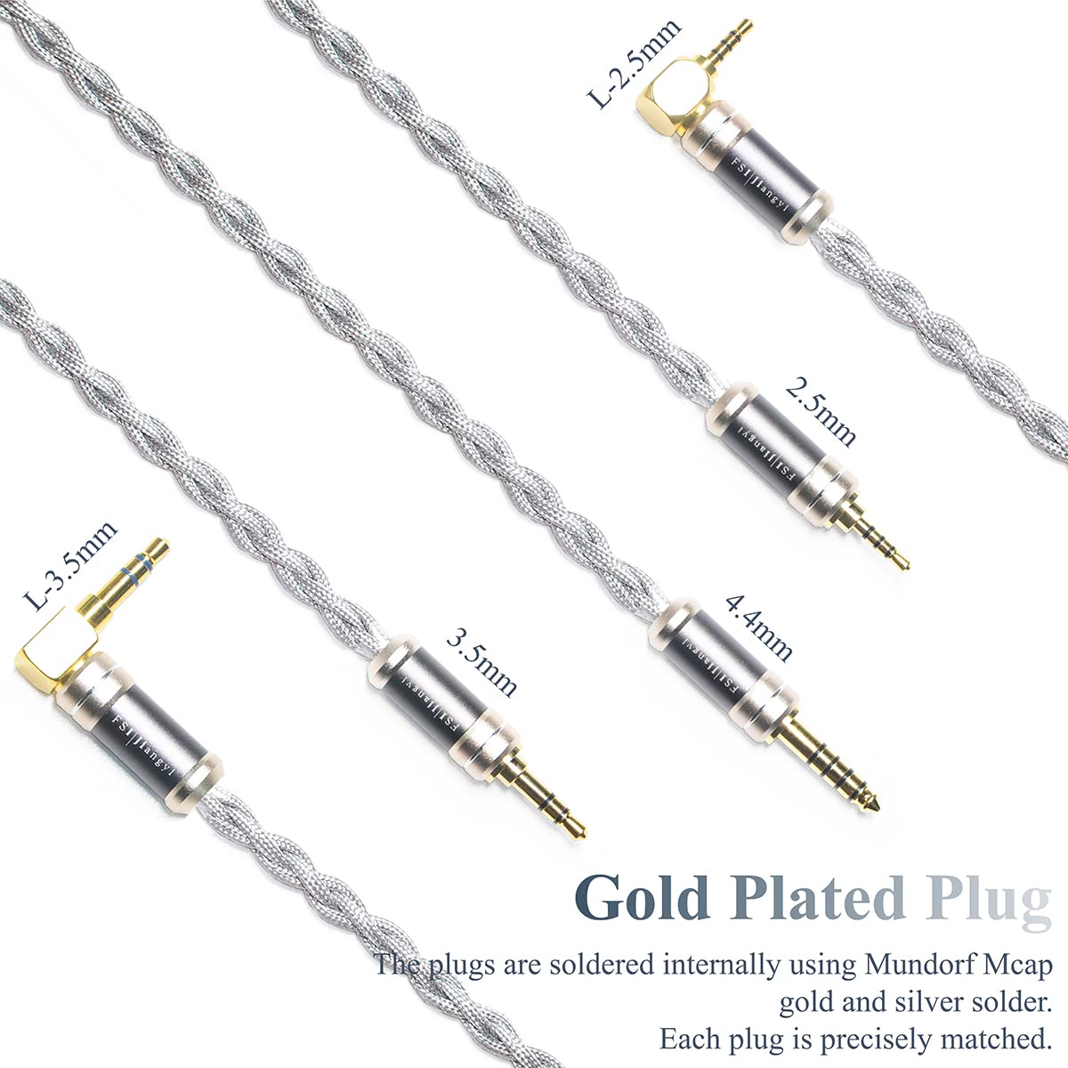 Amazon | 6N単結晶銀IEMアップグレードケーブル、Hi-Fiバランス