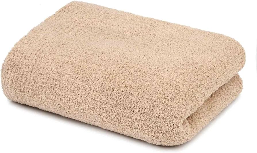 Amazon｜KASHWÉRE 無地スローブランケット テディ 52インチ x 70インチ