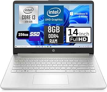 Amazon.com: HP Laptop 14 Inch FHD IPS Intel Core i3 8GB DDR4 RAM