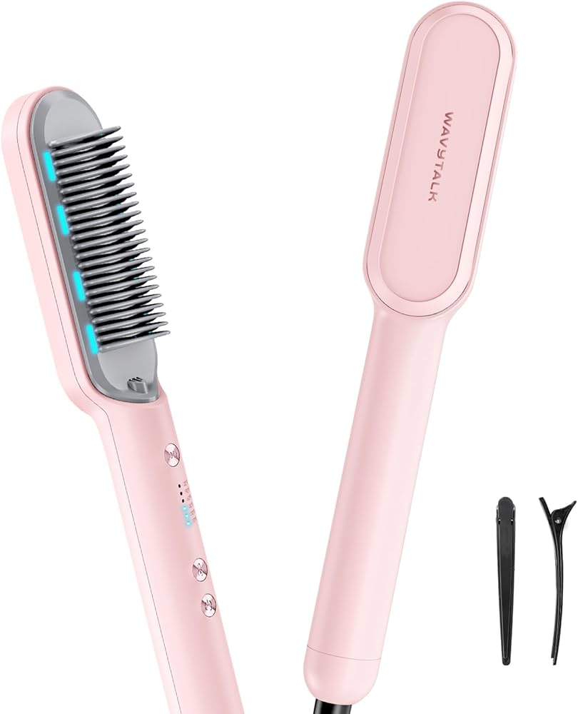Amazon.com : Wavytalk Hair Straightener Brush, Sleek Sweep Ionic