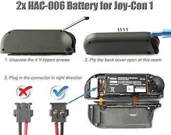 Amazon.co.jp: 2個交換用HAC-006バッテリーパック、Switch Joy-Con