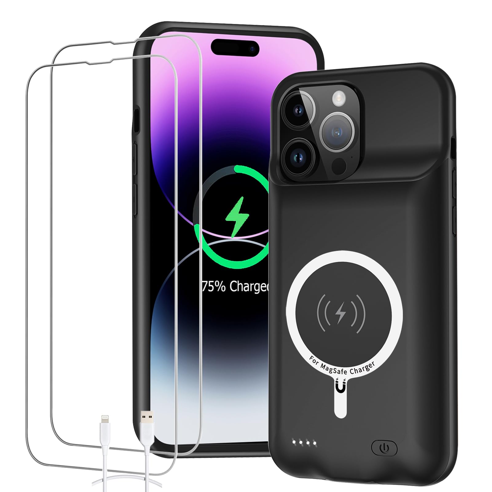 Amazon.com: Battery Case for iPhone 14 Pro Max, 10800mAh High