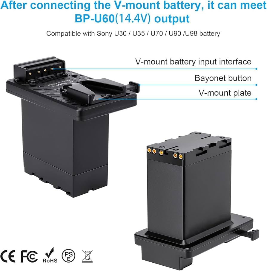 Amazon | FOMITO V-Lock V マウントアダプター V マウント バッテリー