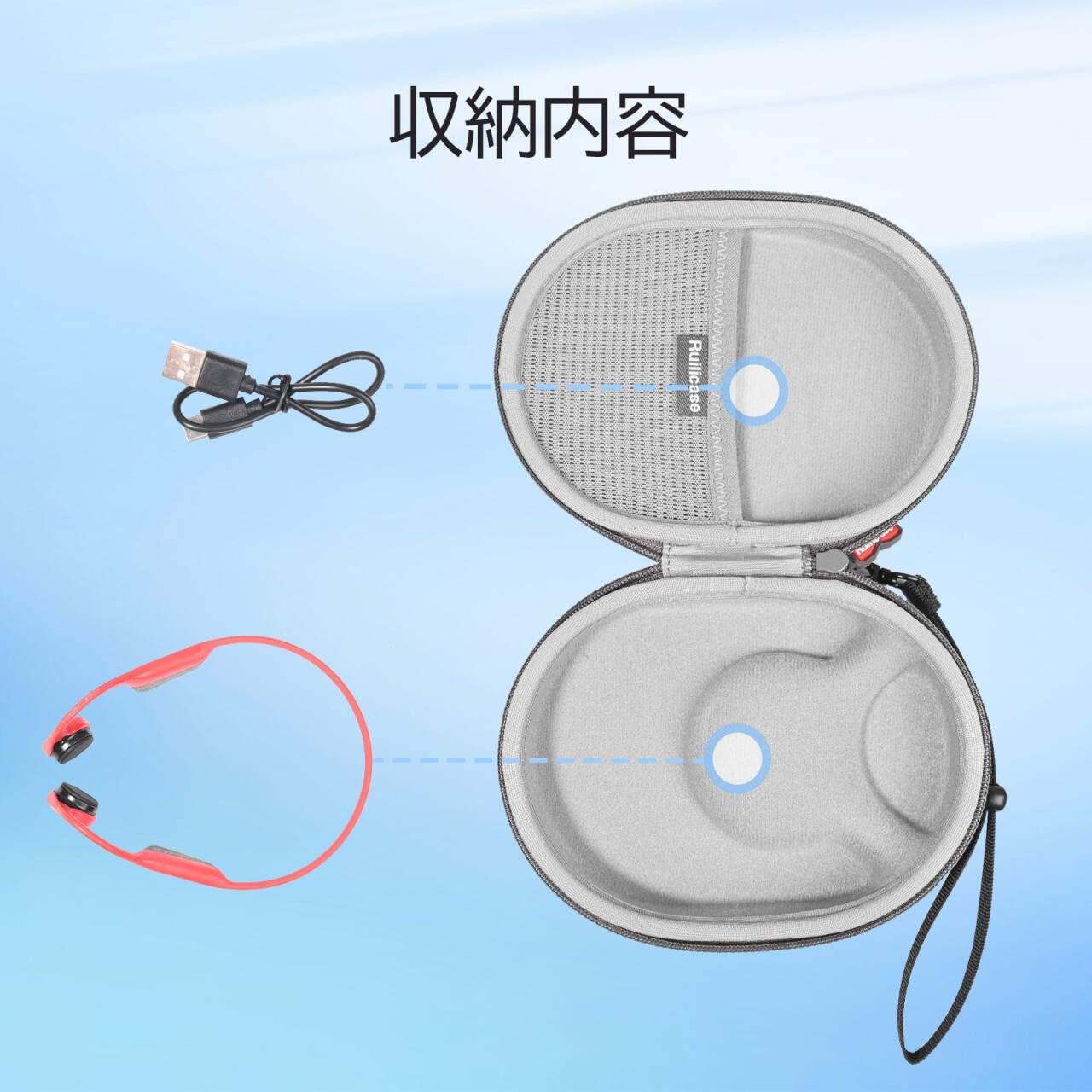 Amazon | Ruilicase 収納ケース 互換品 Shokz (ショックス) OpenRun