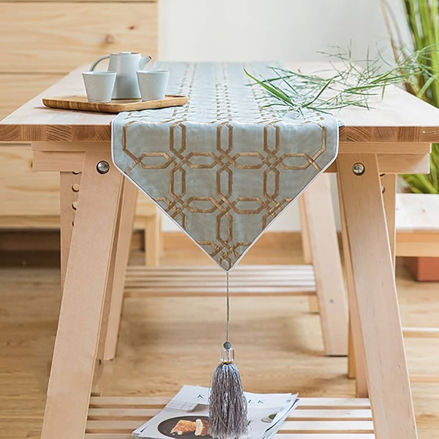 Amazon｜テーブルランナー タッセル付きテーブルランナーコットン