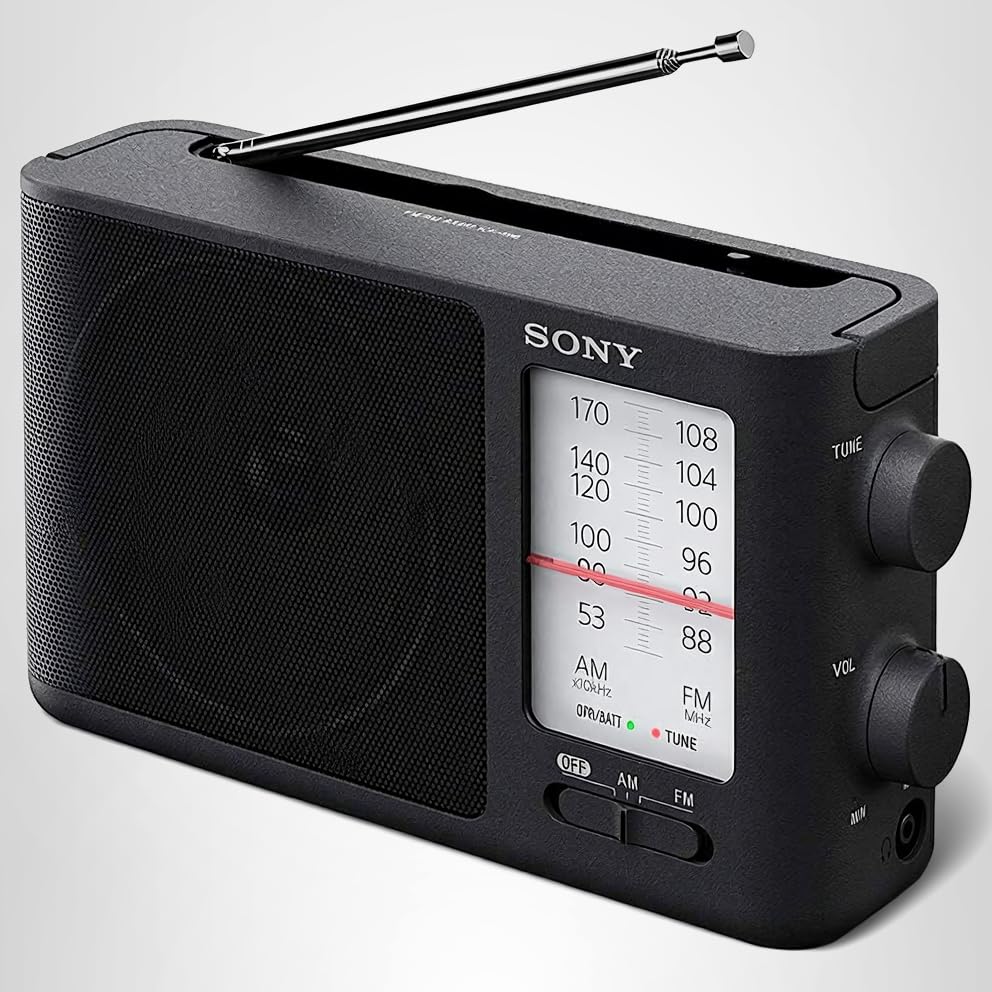 Amazon.com: Sony ICF-506 Analog Tuning Portable FM/AM Radio, Black