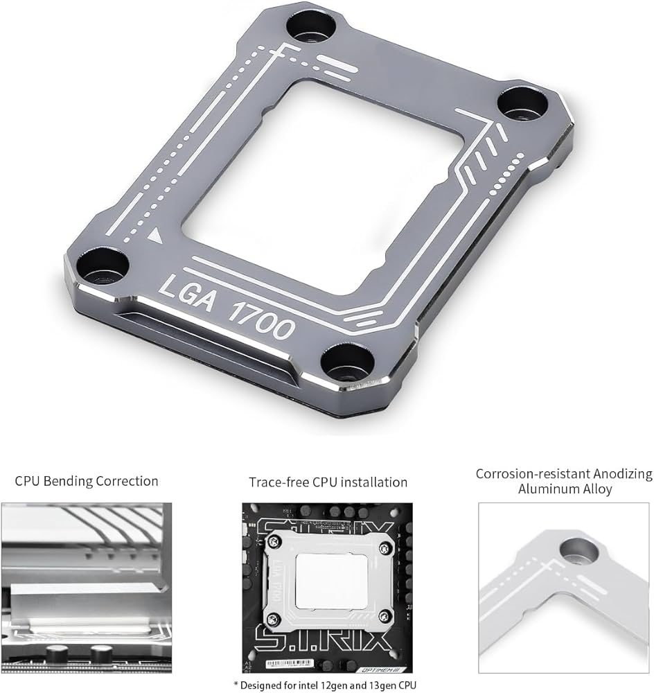 Amazon.co.jp: CPU反り防止、LGA1700 固定金具 曲がり防止、Intel12