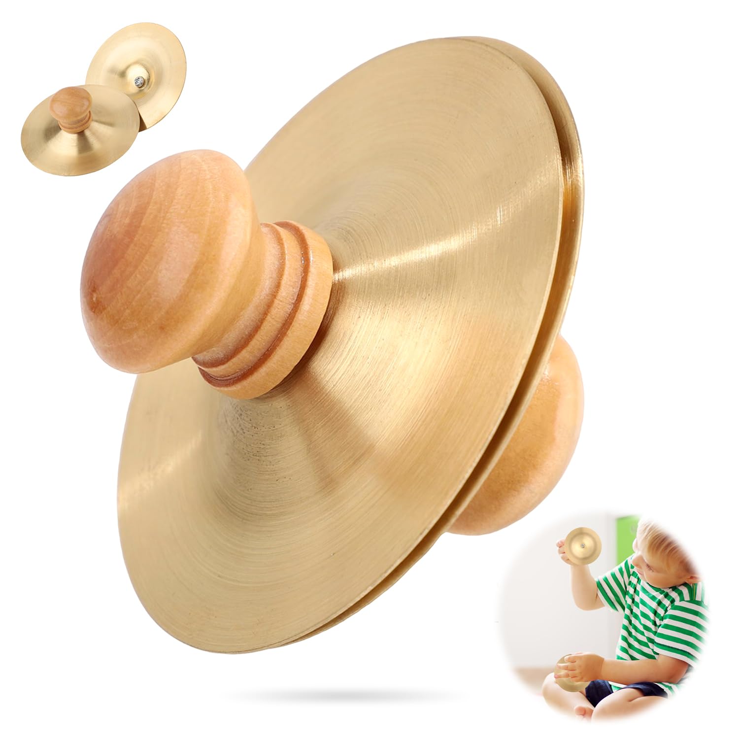 Amazon.com: 1 Pair 2.76 Inch Finger Cymbals with Wooden Handles