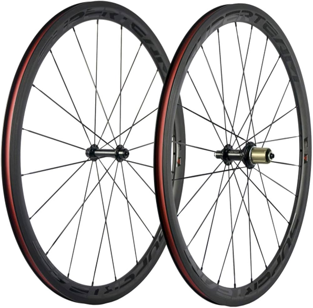Amazon.com : Superteam 38mm/23mm Carbon Fiber Road Bike Wheelset
