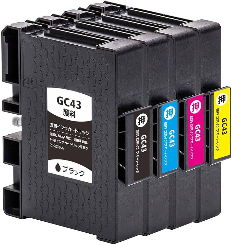 Amazon.co.jp: 【インク革命】 RICOH用 GC43-4PK 互換インク 顔料 4色