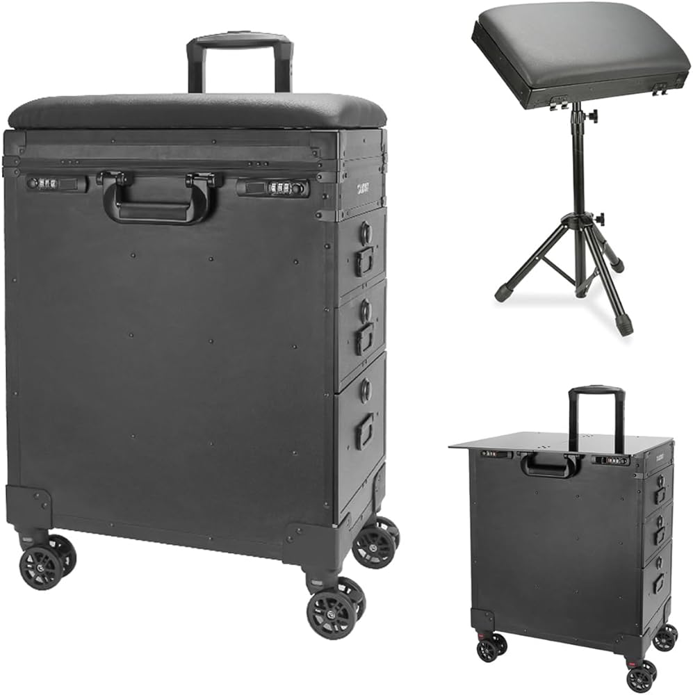 Amazon.co.jp: NATUMER タトゥートロリーケース 3つの引き出しと3桁の