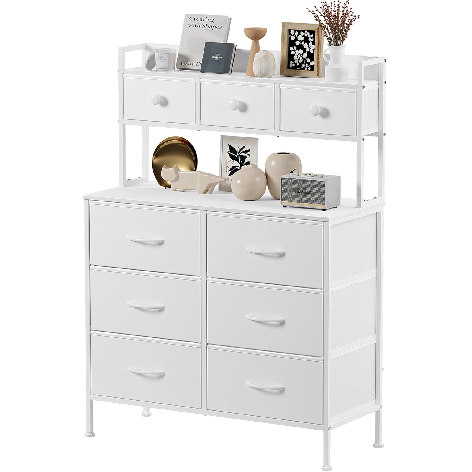 Amazon｜SINNONAKA 2段棚タンス 9杯ハイチェスト 収納チェスト