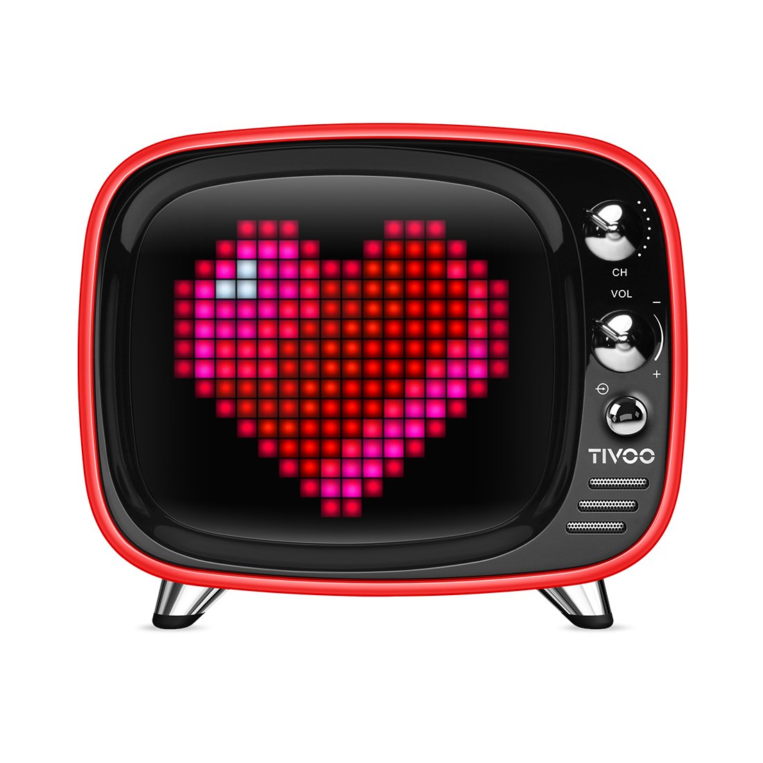 Amazon | Divoom TIVOO レトロTV型モニター搭載 Bluetoothスピーカー