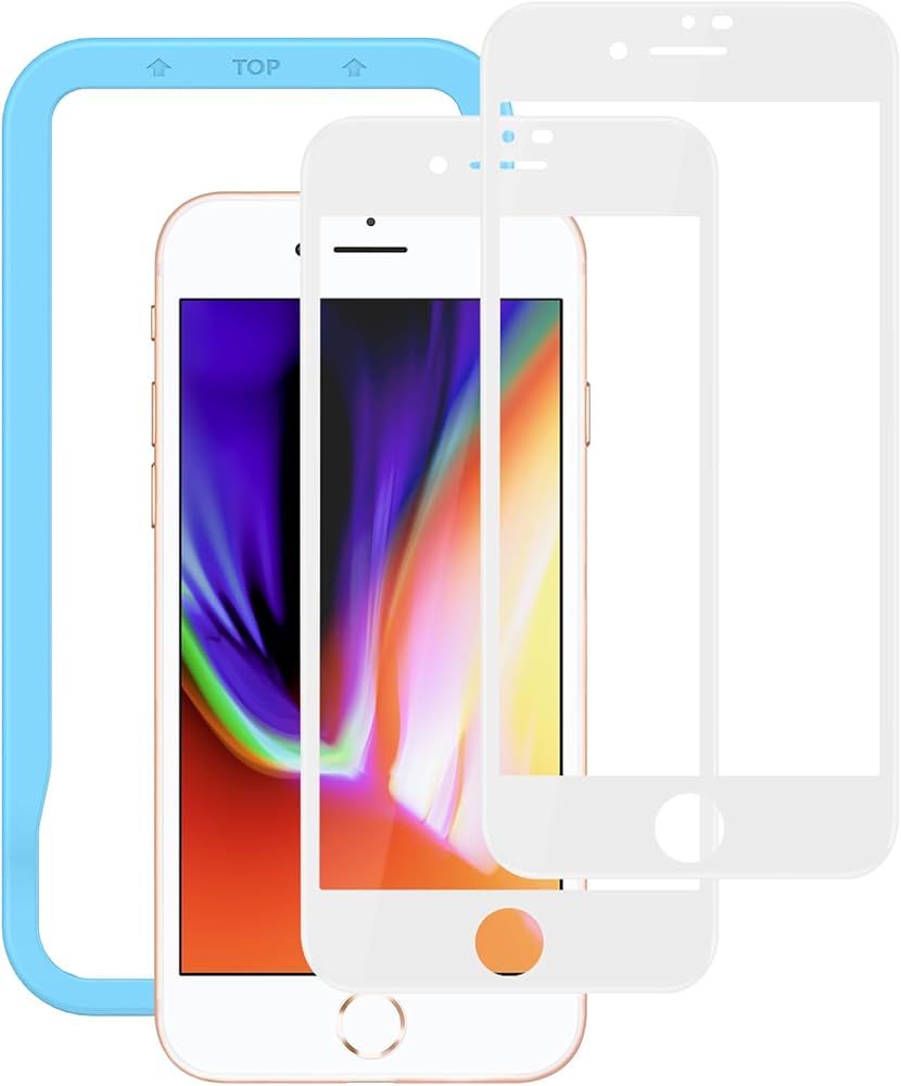 Amazon | NIMASO ガラスフィルム iPhone 8 / 7 用 強化ガラス 全面保護