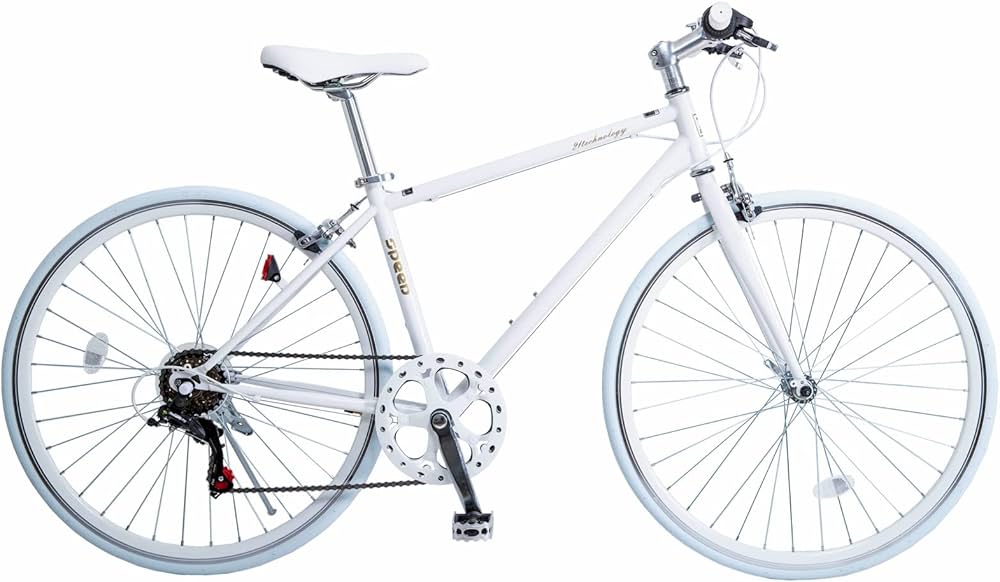 Amazon | 21Technology 自転車 クロスバイク CL266 ホワイト 700x28c