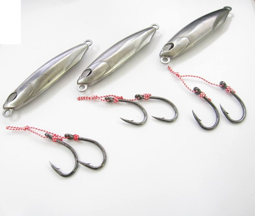 Amazon | タングステン ジグ 150g 3本 ジギングフック サービス