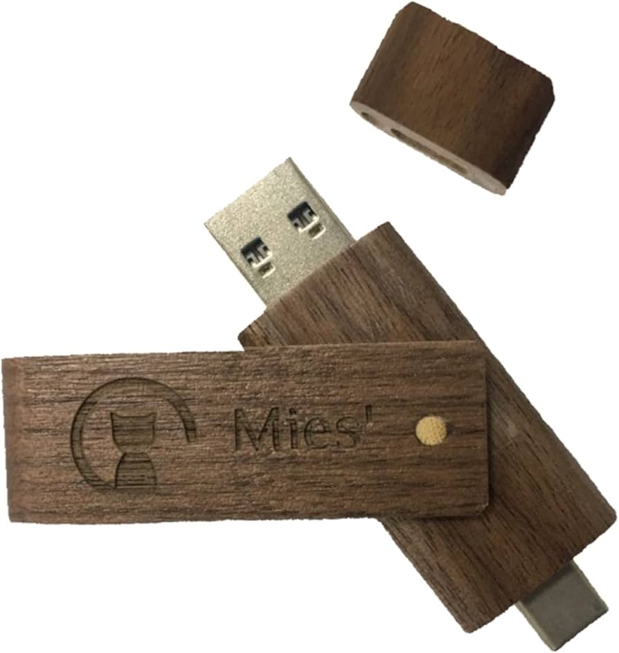 Amazon.co.jp: Mies' Wooden USB Memory 32GB 128GB with Type C